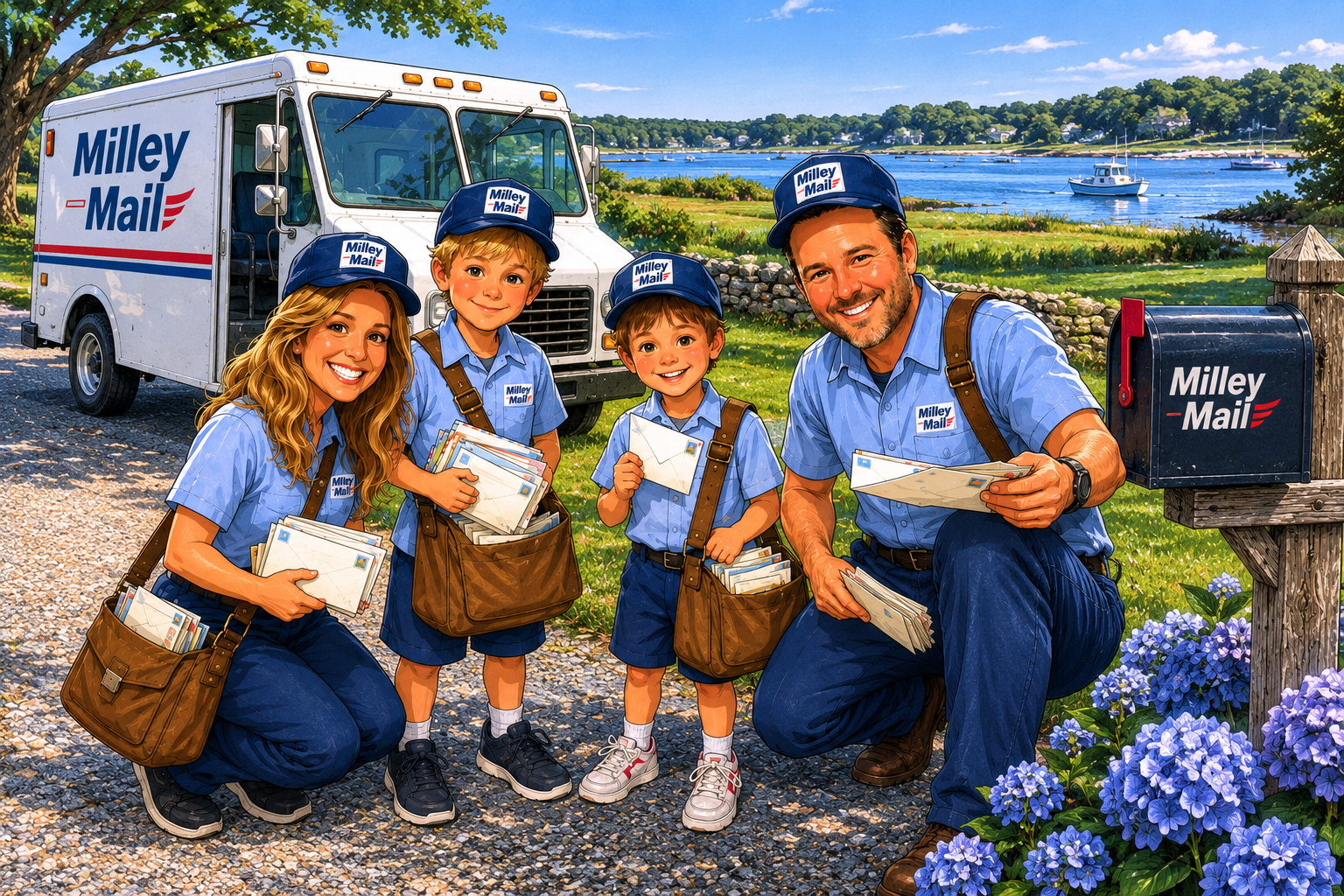 Milley Mail family illustration